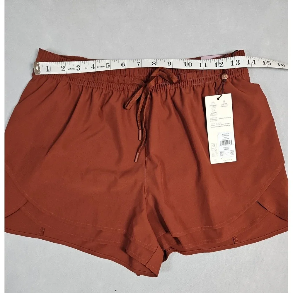 Calia‎ Womens Red Brown Step Up Athletic Shorts Size XS NWT